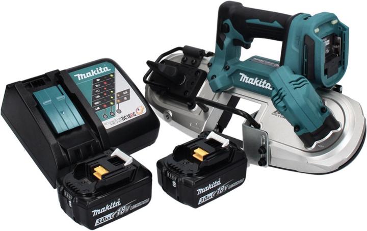 Produktbild Makita DPB 183 RF Akku Bandsäge 18 V 66 mm Brushless + 2x Akku 3,0 Ah + Ladegerät