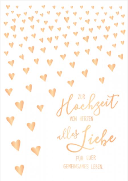 Produktbild Hochzeitskarte Zur Hochzeit von Herzen - Maxi Card A4 (1 Stk.)