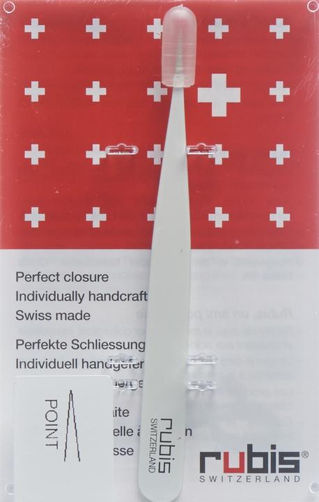 Produktbild Rubis Pinzette spitz, weiss, Inox