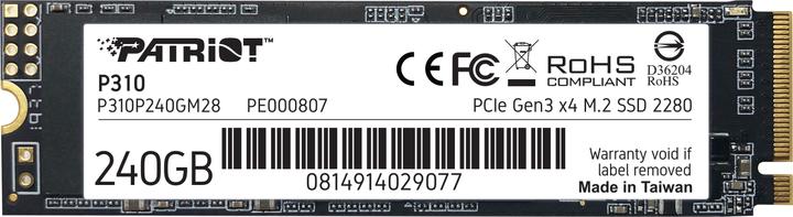 Immagine prodotto Patriot P310 SSD 240 GB (240 GB, M.2 2280)