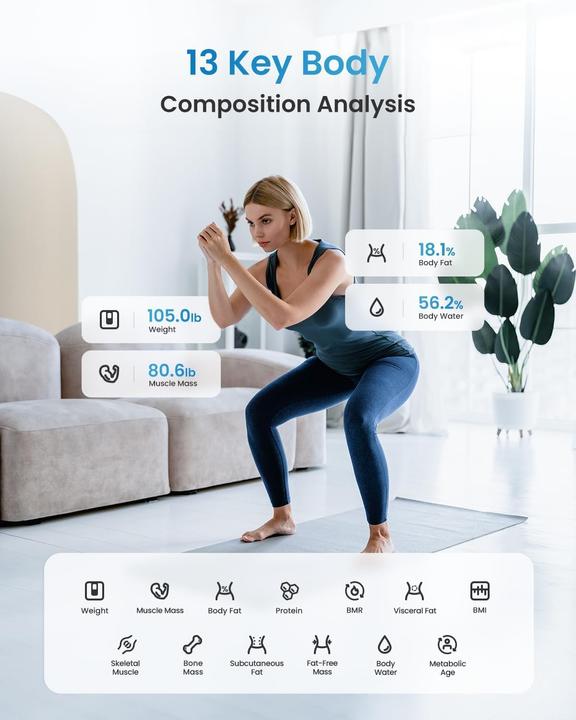 Produktbild Renpho Digitale Körperfettwaage mit App-Unterstützung (180 kg)