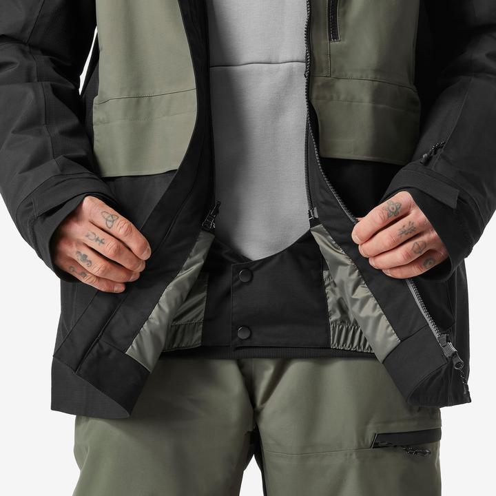 Actual product image Dreamscape Snowboard jacket men's ski jacket - SNB 500 Ziprotect khaki/black (XL)
