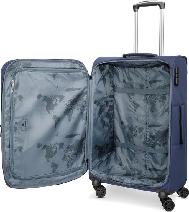 Actual product image Franky Melbourne 3.0 4-wheel suitcase set, 3-piece, with stretch fold (180 l, XL (from 140l))