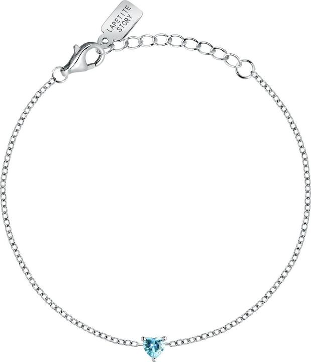 La Petite Story Delicate silver bracelet with blue zircon Silver LPS05AWV09 (16 cm, 925er Silber)