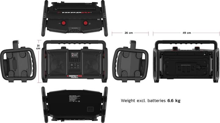 Actual product image PerfectPro Rockbull (FM, DAB+, Bluetooth)