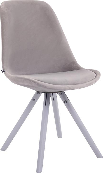 Immagine prodotto CLP Sedia visitatore Toulouse Velvet Round bianco, grigio