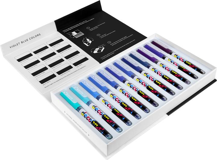 Produktbild Karin PIGMENT DECO BRUSH - Brush Marker (Violett, Hellblau, Blau, 12 x)