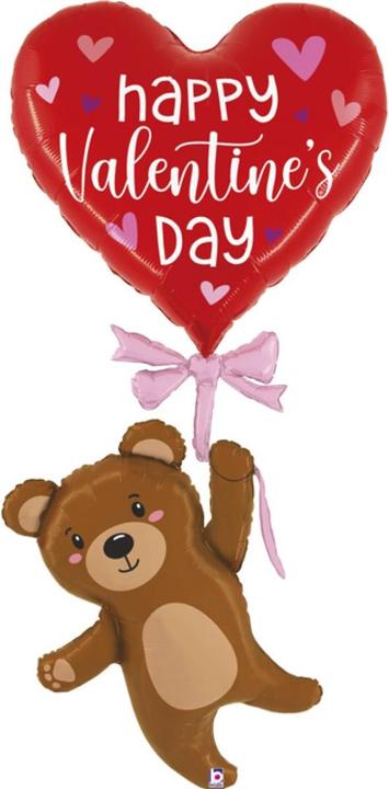 Produktbild Grabo Balloons Alu-Ballon - Valentinstag Bärchen fliegt weg
