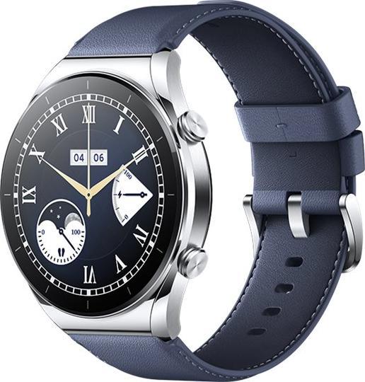 Actual product image Xiaomi Watch S1 Strap (Leather), Blue (Calfskin, Stainless steel)