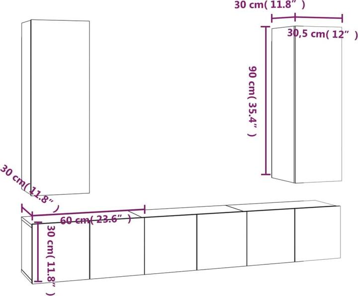 Actual product image VidaXL Arian (60 x 30 x 30 cm)