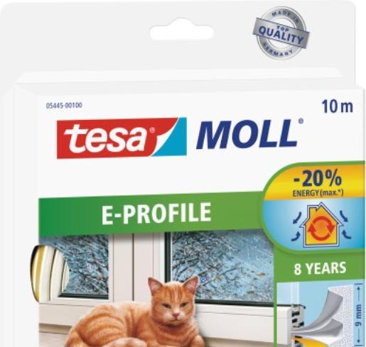 Actual product image tesa Moll E-profile rubber seal