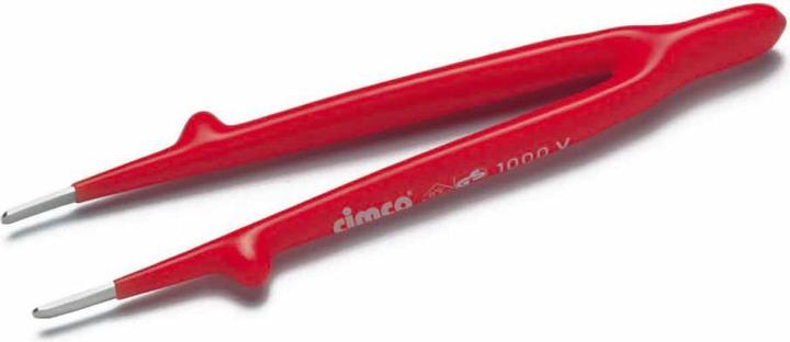 Produktbild Cimco Pinzette mit 1000V Schutzisolation, gerade, flach-runde Form, Länge 145 mm