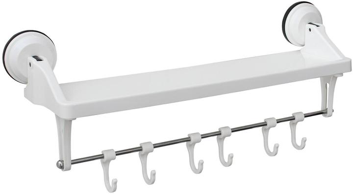 Produktbild Eurotrail Saugnapf-Regal mit Haken Weiss