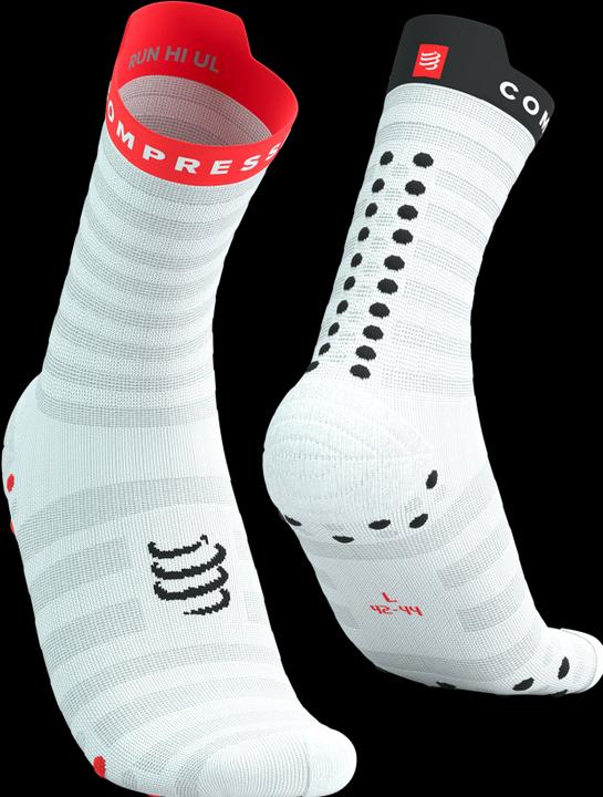 Immagine prodotto Compressport Pro Racing Socks v4.0 Ultralight Run High - White/Fluo Red/Black (42 - 44)