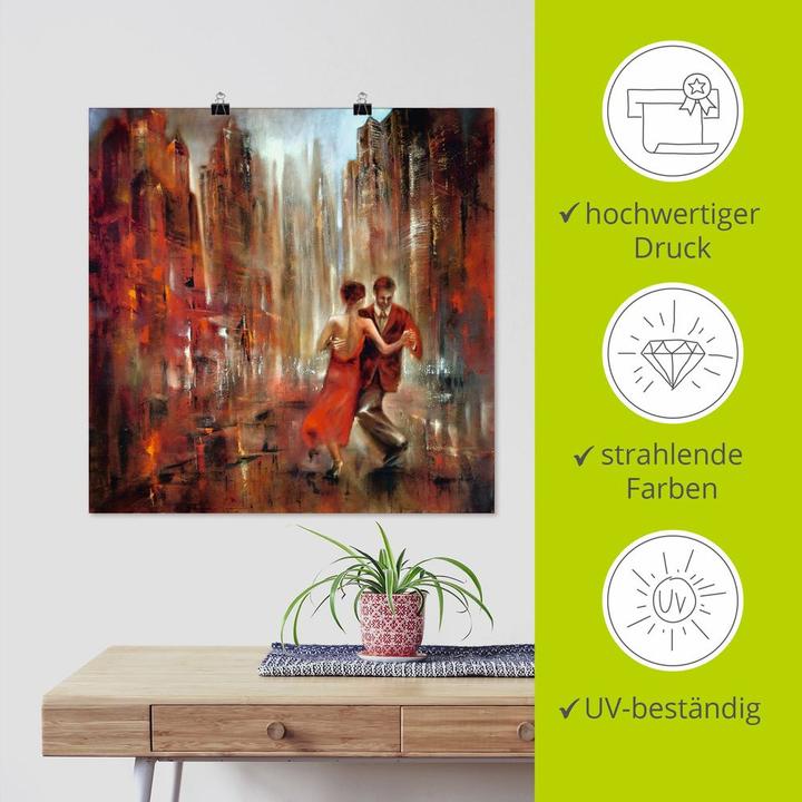 Actual product image Artland Canvas picture on canvas Tango Abstract T1XZ (40x40 cm)