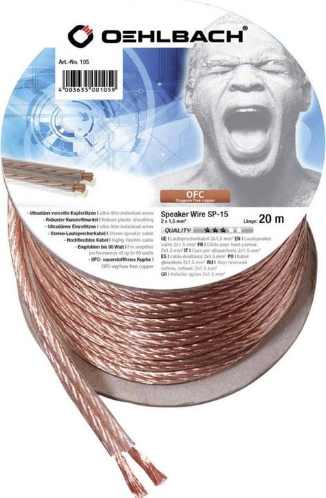 Actual product image Oehlbach Sp15 (20 m, 1.50 mm²)