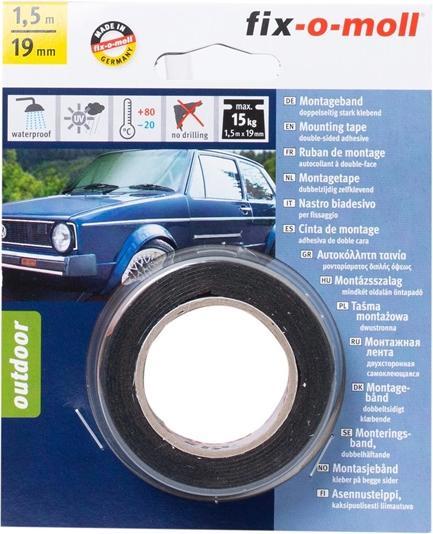 Image du produit Fix-o-moll RUBAN ADHÉSIF DOUBLE FACE 1.5MX19MM