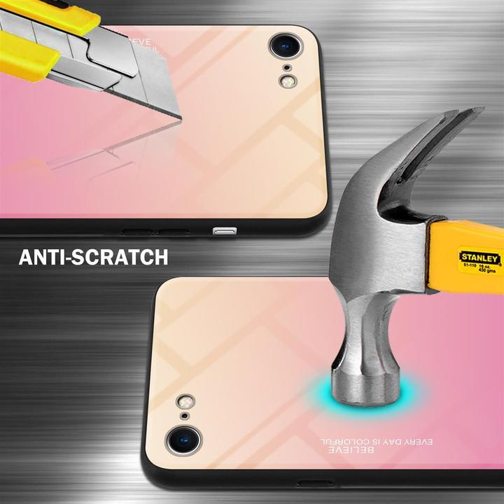 Productafbeelding Cadorabo TPU 2 kleuren glasdekking (Apple iPhone 7, Apple iPhone SE (2e generatie))