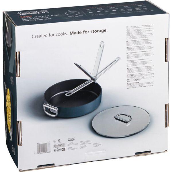 Image du produit Joseph Joseph Space Casserole à manche pliable avec couvercle D23cm (28 cm, Casserole à manche, Aluminium)