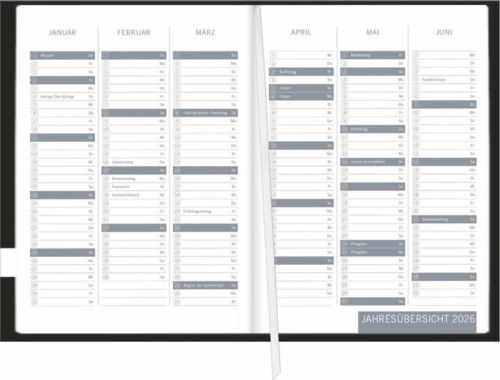 Actual product image times&more Typo Kalenderbuch 2026 (German)