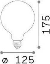 Produktbild Ideal lux LAMPADINE E27 Lampe 8W ⌀125mm Weiss 101354 (E27, 8 W, 900 lm, 1 x, E)