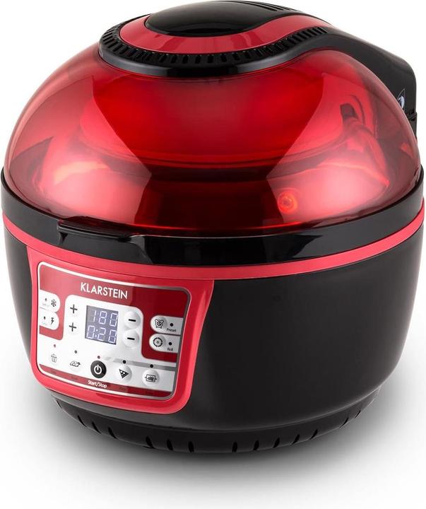Actual product image Klarstein VitAir Turbo Hot Air Fryer, Red/Black