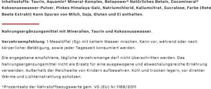 Nährwerte und Zutaten Vast Hydro (300G Dose) (Ananas, Erdbeere, 1 Stk., 300 g)