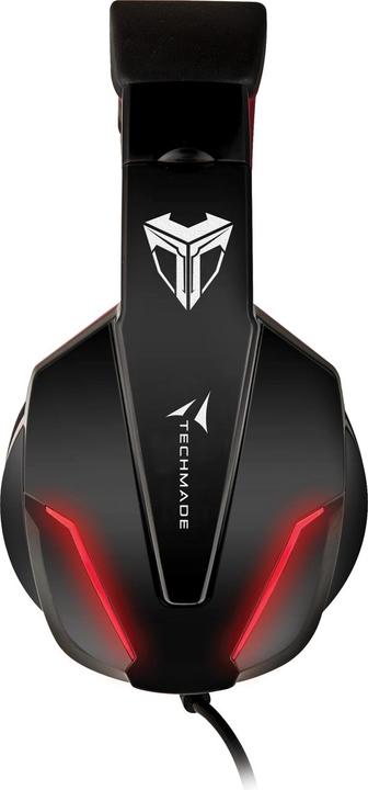 Produktbild Techmade FL1 Headset Kopfhörer 3,5 mm Stecker Schwarz, Rot (Kabelgebunden)