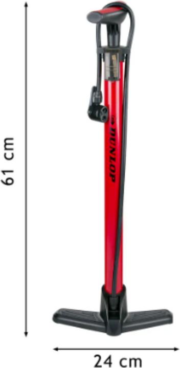 Produktbild Dunlop Fahrrad Standpumpe schwarz/rot