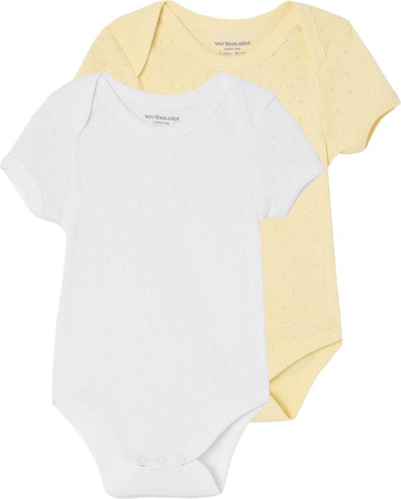Vertbaudet Bio-Kollektion: 2er-Pack Baby Kurzarm-Bodys aus Jersey