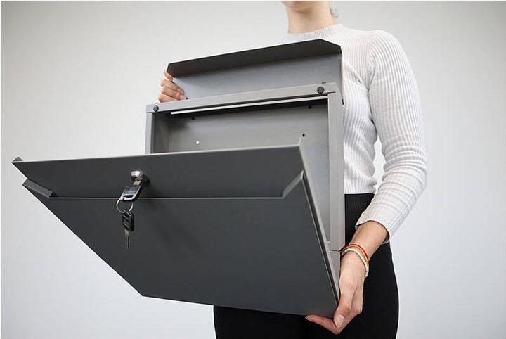 Produktbild SafePost 800 Briefkasten graualu. RAL9007 matt