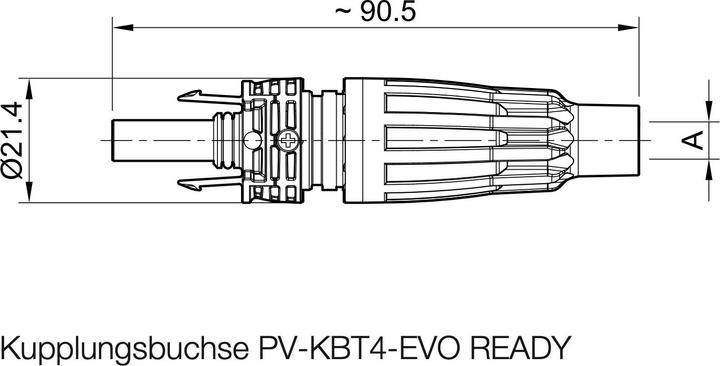 Image du produit Stäubli Connecteur femelle EVO READY, seul (Matériel de montage du système solaire)