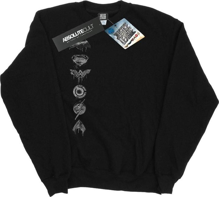 Actual product image Mens Justice League Movie Sprayed Emblems Sweatshirt (XL)