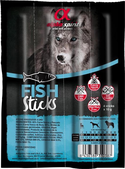 Image du produit Alpha Spirit Bâtonnets de poulet au poisson Ristra (Adulte, 1 pcs, 40 g)