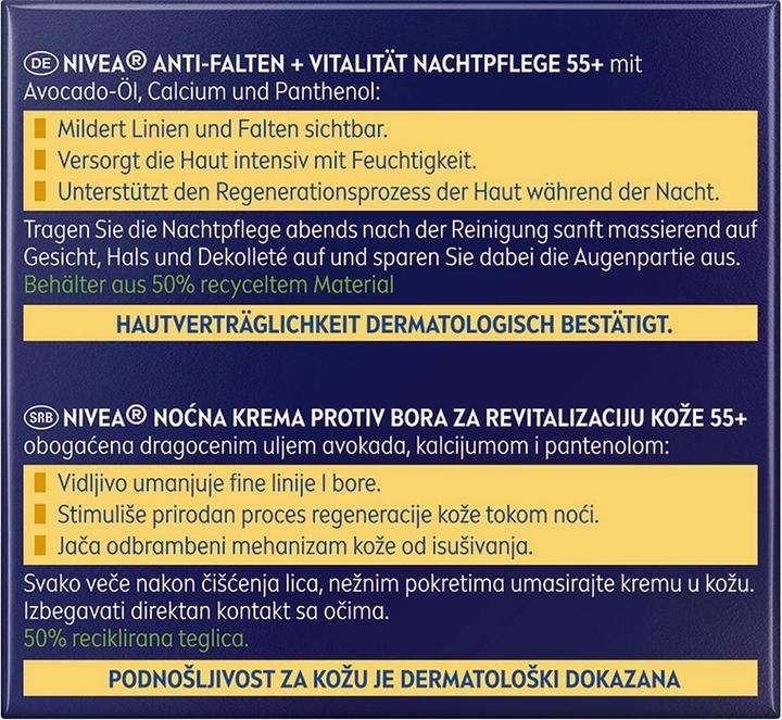 Produktbild NIVEA Anti-Falten Nacht 55+ (50 ml)