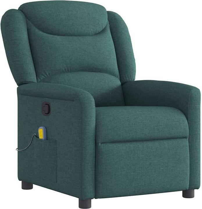 Immagine prodotto VidaXL Poltrona massaggiante Tessuto verde scuro Poltrona massaggiante TV