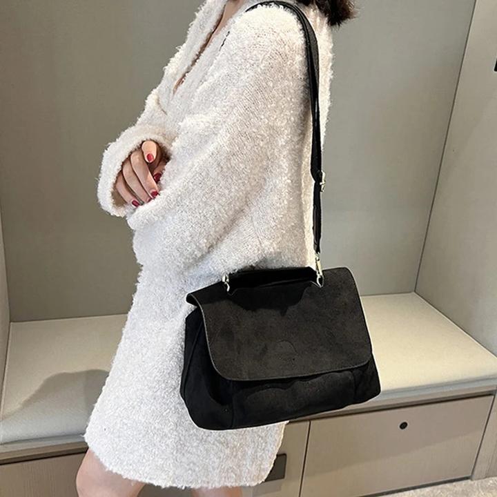 Actual product image Only-Bags.Store Fashion Shoulder Bags Retro Pu Leather Flap Crossbody Bag Messenger Handbag Clutch Purse