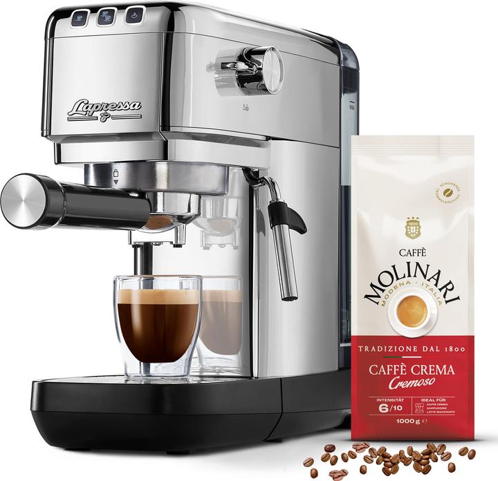Tchibo Portafilter espresso machine "Lapressa" stainless steel coffee tasting pack FREE of charge