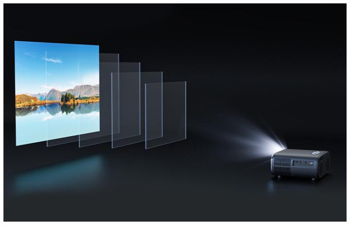 Produktbild BlitzWolf BW-V4 1080p LED beamer / projector, Wi-Fi + Bluetooth (black)