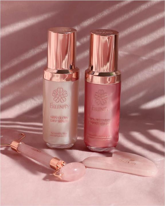 Immagine prodotto Ellenity - Set Hyaluron Booster al quarzo rosa (Set per la cura del viso)