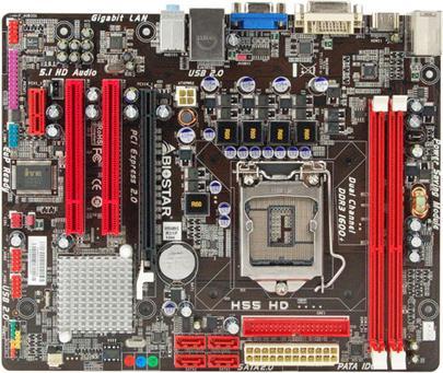 Actual product image Biostar H55 HD, Intel H55, LGA1156, mATX (LGA 1156, mATX)