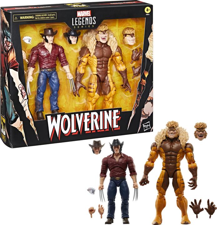 Produktbild Hasbro Wolverine 50th Anniversary Marvel Legends Actionfiguren 2er-Pack Marvel's Logan & Sabretooth
