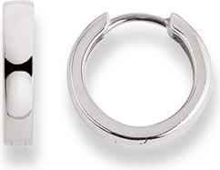 Natsumi Schmuck Klappcreolen Weissgold 18K/750 Ø 14mm Gerundet (750/18 K Weissgold)