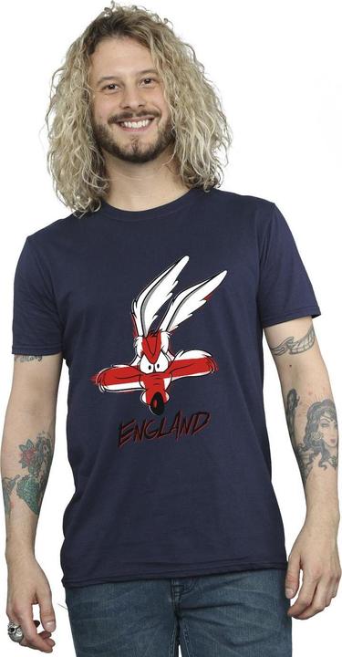 Actual product image Looney Tunes Mens Coyote England Face T-Shirt (M)