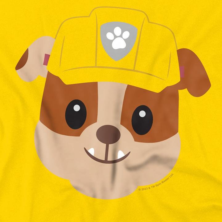 Actual product image Paw Patrol Mens Rubble Emoji T-Shirt (4XL)
