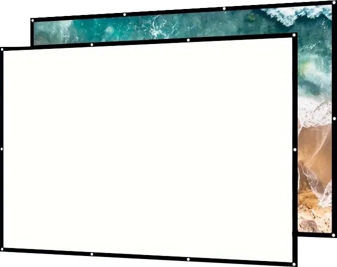 Immagine prodotto PhoneLook Doppelseitige 16:9 Projektionsleinwand mit pflegeleichtem, bügelbarem Stoff (120 Zoll, 305 cm) (120", 16:9)