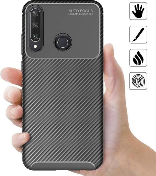 Immagine prodotto Screenguard Custodia TPU Huawei Y6p Cover Carbon Design (Huawei Y6p)