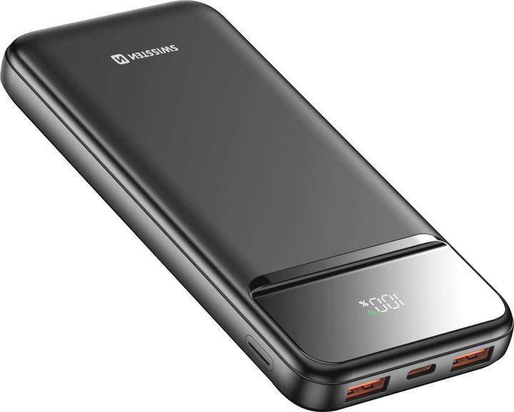 Swissten Power Bank 10000 Mah Power Line II Black (10000 mAh, 22.50 W)