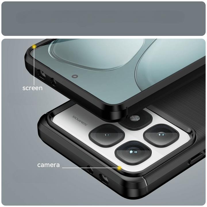 Image du produit Cover-Discount Xiaomi 14T Pro - Coque métal look carbone (Xiaomi 14T Pro)