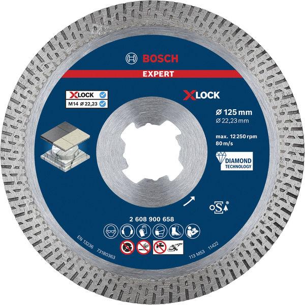 Actual product image Bosch Professional Zubehör EXPERT HardCeramic X-LOCK diamond cutting discs, 125 x 22.23 x 1.4 x 10 mm